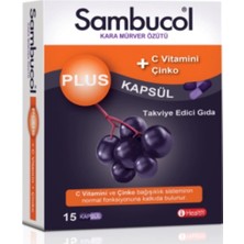 Sambucol Plus Kara Mürver Özütü + C Vitamini & Çinko 15 Kapsül