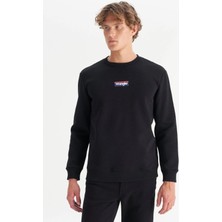 Wrangler Erkek Mid Logo Siyah Erkek Sweatshirt