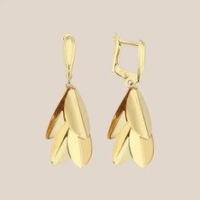 Zeytin Dalı Altın Küpe