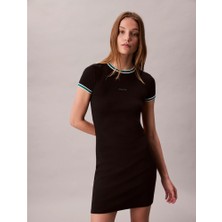 Calvin Klein Ck LV047D202G Ss Color Block Cotton Rıb Baby Kadın Elbise
