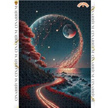Çınarrium 3 Boyutlu Tropikal Doğa Manzara Temalı Çift Katlı Çerçeveli Asılabilir Ahşap Puzzle 1000 Parça 50X70
