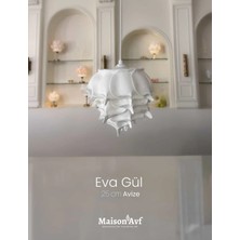 Modern Eva Gül Beyaz Tasarım Sarkıt Avize 25 cm