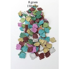 Oya Abiye Bileklik Kolye Pleksi Plastik Pul Karma Renk 8 Gram 130 Adet - BNC499