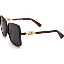 Marka mm 0064H 52A Bayan Kemik,kare,kahverengi Çerçeve,58 Ekartman