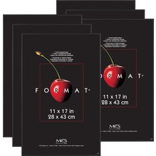 11, 43 cm Format Çerçeve, Siyah, Plastik, Siyah, 28.447999999999997 x 1.524 x 43.687999999999995 cm