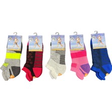 Kadın Renkli Spor Patik Çorap 5 Çift