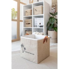 Bee Jüt Dolap Içi Organizer Takı, Makyaj, Banyo, Ofis Düzenleyici Saklama Kutusu 30X30X30 cm