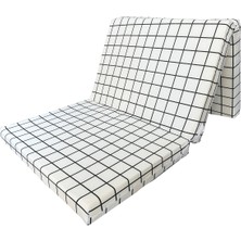 Vip Katlanır Yer Yatağı (8 cm Kalın)Sünger Yatak 80X180X8 Cm-Beyaz Pano