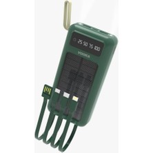 Ape Solar 10.000 Mah Güneş Enerjili LED Işıklı Powerbank Şarj Aleti 2x USB Çıkışlı Mikro Tycp