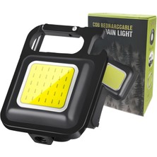 LED Fener Taşınabilir Çok Fonksiyonlu, Yüksek Lümen, Cob Anahtarlık, Dış Mekan Için Şarj Edilebilir Acil Durum Işığı, Mini Kamp Feneri