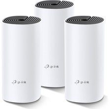 Deco M4 3-Pack , AC1200 Mbps, Dual-Band, Gigabit Portları, 100 Cihaza Kadar Bağlanılabilirlik, 370 M²'ye Kadar Kapsama, Mobil Uygulama ile Kolay Kurulum, Wi-Fi 5 Mesh Sistemi