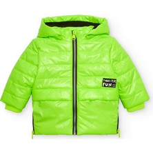 Tuc Tuc Erkek Çocuk Neon Yeşil Puffer Kapüşonlu  Mont