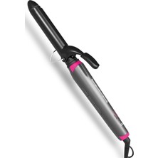 LED Göstergeli Seramik Plakalı 25 mm Saç Maşası, Şekillendirici, Gri