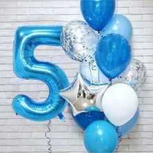 Düvenci Ticaret Mavi Yaş Balon Set 5