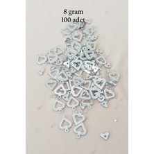 Oya Abiye Bileklik Kolye Pleksi Metalik Plastik Pul Gümüş Renk 8 Gram 100 Adet - BNC511