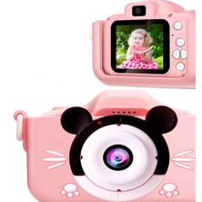 Çocuk Dijital Fotoğraf Makinası 20 Mp Video Kaydedici 2.0 Inç Çift Kameralı