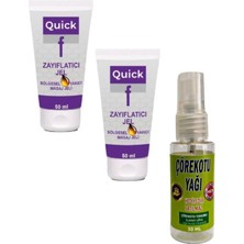 Quick Gel Ince Bir Karın ve Bel Için Masaj Bakım Kremi 50 Mlx 2 Ad+Çörek Otu Yağı 30 ml