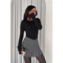 Kadın File Dokulu Uzun Kollu Bluz – Hafif & Cesur Stil