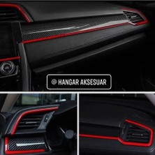 Honda Civic Fc5 Fk7 Kırmızı Trim Set 5 Parça