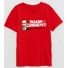 Yaşasın Cumhuriyet Baskılı Pamuklu Çocuk T-Shirt
