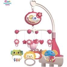 Brother Toys Tavana Yıldız Yansıtan Pilli Işıklı Müzikli Uzaktan Kumandalı Dönence Beşik Bebek 360° Dönebilir