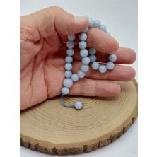 Akuamarin Taşı 33LÜK Özel Tasarım Tesbih 8mm (8168)