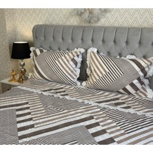 Kahverengi Renkli, Fırfırlı Yorgan Kılıfı