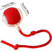 Hareketli 360° Dönen USB Başlıklı Ipli Oyuncak Top, Kediniz ve Köpeğiniz Için Eğlence