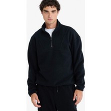 DeFacto Yarım Fermuarlı Polar Sweatshirt E8632AX25WN