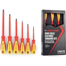 Izeltaş 4140009106 1000V Izoleli Elektrikçi Tornavida Seti 6 Parça