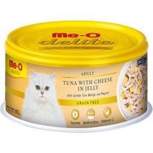 Meo Delite 80 gr Yetişkin Konserve Kedi Maması Jöleli Ton Balıklı ve Peynirli Plastik Malzeme ile Kolay Temizlik