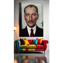 Özkacar Group Atatürk Portresi V3 Ev Duvar Salon Güzellik Salonu Ofis Dükkan Dekarasyon Kanvas Tablo