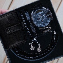 Su Geçirmez Erkek Kol Saati Kartlık Tesbih ve Bileklik Seti