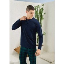 Ekose Desen Pamuk Erkek Pijama Takım