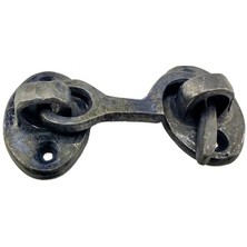 Antika Tarz Dekoratif Pirinç Maymuncuk Çengeli - 5cm, Oksit