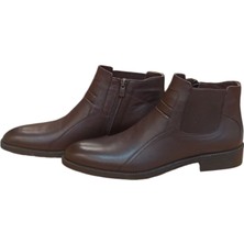 Oktay Kundura Erkek Hakiki Deri Bot Fantazi Kalıp Kauçuk Kaydırmaz Taban Ince Zarif Siyah ve Kahve S2023 Ayakkabı