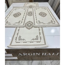 Yatak Odası Halısı 3'lü Set Kahve Renk Argın Halı