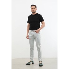 Erkek Yırtık Detaylı Slim Fit Jean Pantolon