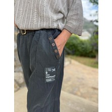 LS2203 Italyan Kemerli Kadife Pantolon Füme