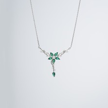 925 Ayar Gümüş Sarmaşıklı Nergis Çiçeği Kadın Kolye