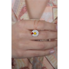 925 Ayar Gümüş Rose Uğur Böceği Papatya Kolye