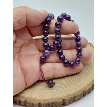 Ametist Taşı Koyu Renk 33LÜK Özel Tasarım Tesbih 8mm (11053)