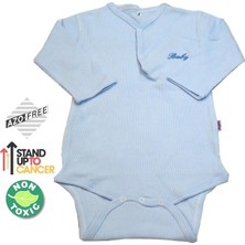Sema Baby Uzun Kol Kaşkorse Badi (Body) - Mavi  6-12 Ay