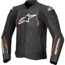 Alpinestars Dusk Airflow Korumalı Deri Motosiklet Montu Siyah  Kırmızı