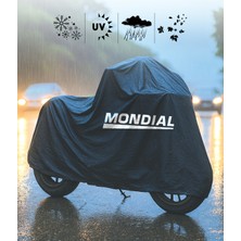 Mondial X-Treme Moto Cross Motor Branda Siyah Su Geçirmez Logolu Motosiklet Brandası