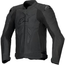 Alpinestars Dusk Airflow Korumalı Deri Motosiklet Montu Siyah  Siyah