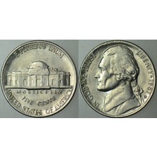 Amerika 5 Cent 1987 D. Jefferson Nıckel.