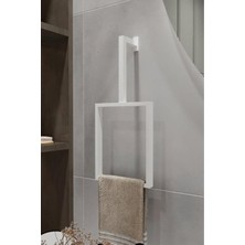 Duvar Montajlı Dikdörtgen Havlu Askısı Modern Minimalist Metal Banyo Havlu Halkası Banyo Toparlayıcı
