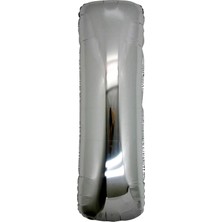 I Harf Folyo Balon Gümüş Renk  40 Inç