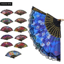 Çiçek Desenli Yelpaze